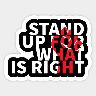 Stand Up For What Is Right Sticker